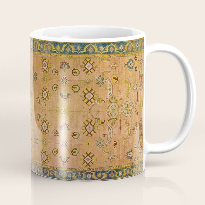 Persian Heritage Rug Design in Warm Earth Tones Coffee Mug Gallery Image 1