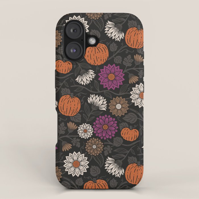 Pumpkin Fall Floral iPhone Case Gallery Image 1