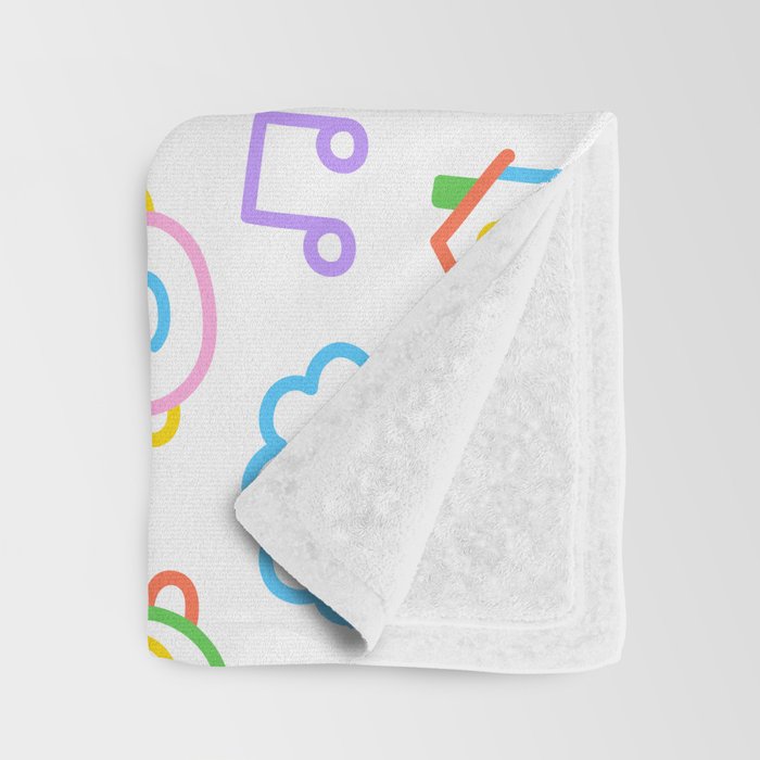 Colorful funny kid doodle art pattern Throw Blanket Gallery Image 3