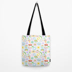 Colorful funny kid doodle art pattern Tote Bag Gallery Image 2