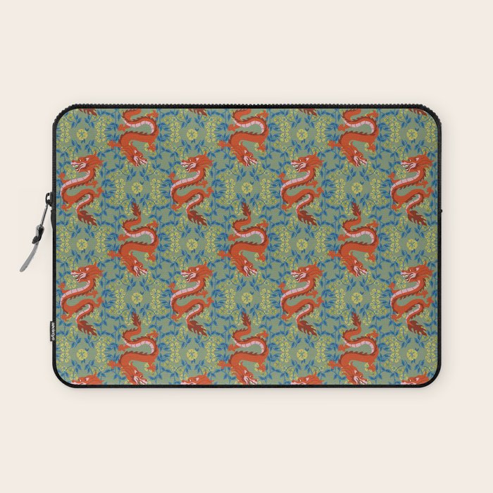 Floral Dragon Chinoiserie  Laptop Sleeve Gallery Image 1