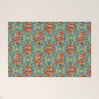 Floral Dragon Chinoiserie  Welcome Mat Gallery Image 1