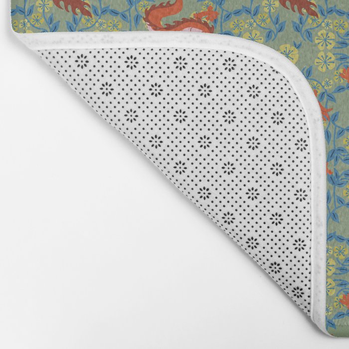 Floral Dragon Chinoiserie  Bath Mat Gallery Image 2
