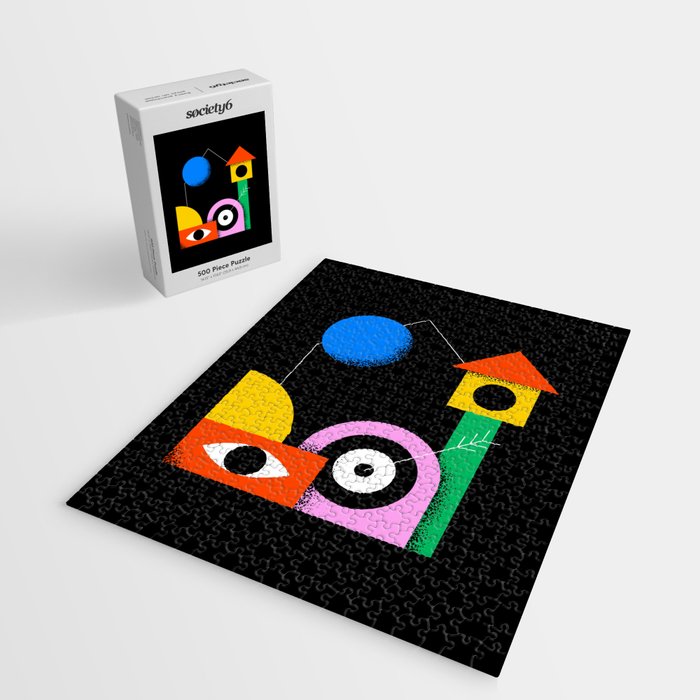 Colorful trendy geometric art illustration Jigsaw Puzzle Gallery Image 2