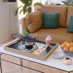 Colorful trendy geometric art illustration Serving Tray Gallery Image 2