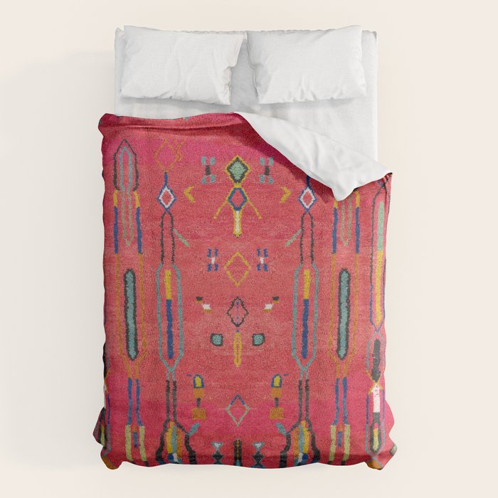 Traditional Moroccan Berber Carpet Arwtork Duvet Cover Gallery Image 1