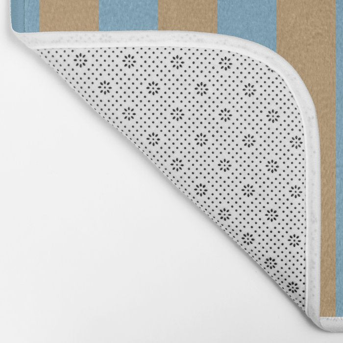 Sky Blue Taffy Stripes Bath Mat Gallery Image 2