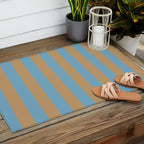 Sky Blue Taffy Stripes Outdoor Rug Gallery Image 2