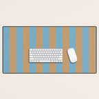 Sky Blue Taffy Stripes Desk Mat Gallery Image 1