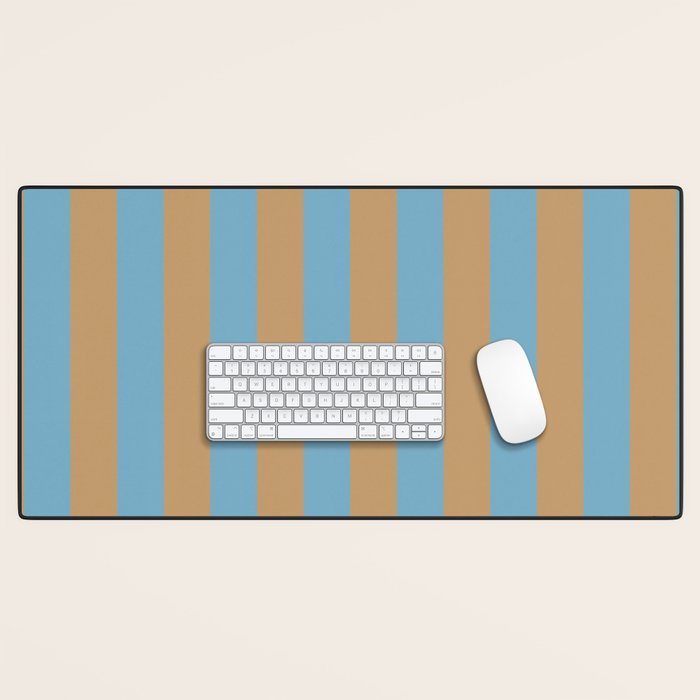 Sky Blue Taffy Stripes Desk Mat Gallery Image 1