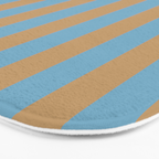 Sky Blue Taffy Stripes Bath Mat Gallery Image 3