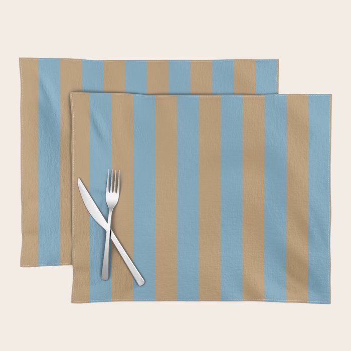 Sky Blue Taffy Stripes Placemat Gallery Image 1