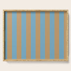 Sky Blue Taffy Stripes Serving Tray Gallery Image 1