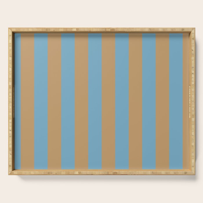 Sky Blue Taffy Stripes Serving Tray Gallery Image 1