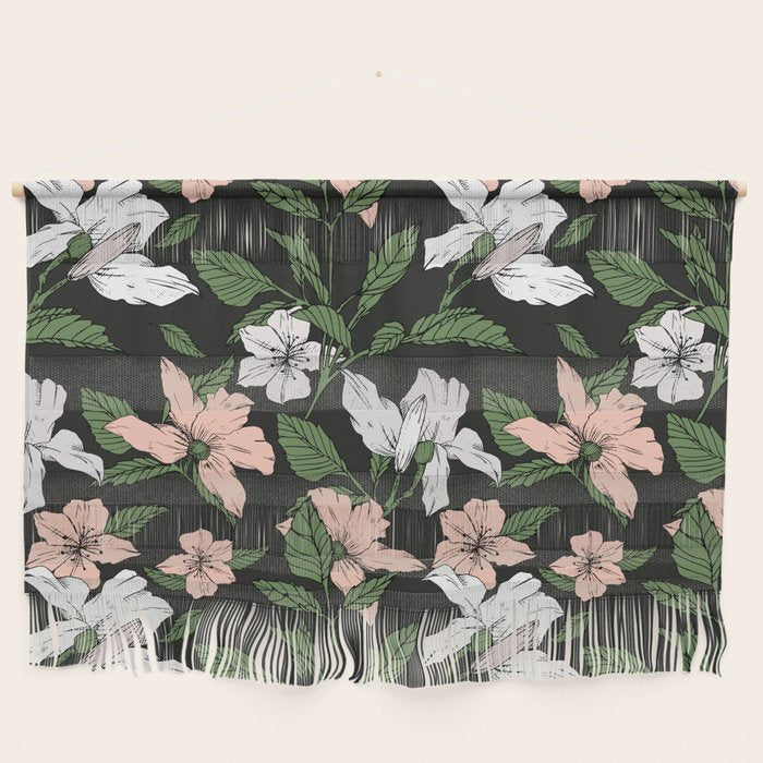 Flowers in the tropical night Wall Hanging Gallery Image 1