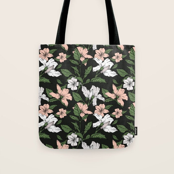Flowers in the tropical night Tote Bag Gallery Image 1