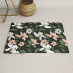 Flowers in the tropical night Rug Gallery Image 1