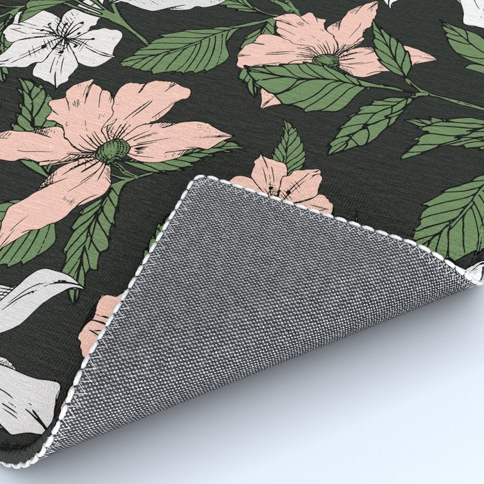 Flowers in the tropical night Rug Gallery Image 4