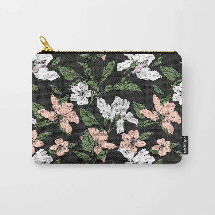 Flowers in the tropical night Carry All Pouch Gallery Image 1