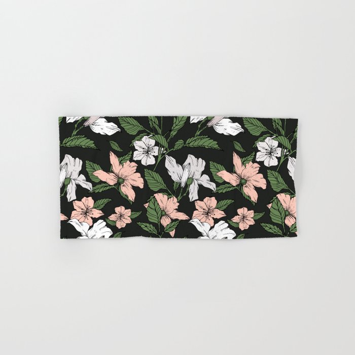 Flowers in the tropical night Bath Towel Gallery Image 1