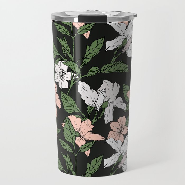 Flowers in the tropical night Travel Mug Gallery Image 1