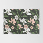 Flowers in the tropical night Rug Gallery Image 2