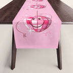 Smiley Pink Disco Ball Table Runner Gallery Image 1