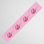 Smiley Pink Disco Ball Table Runner Gallery Image 3
