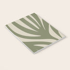 Maldives Abstract Seaweed Pattern in Vintage Olive Green and Beige Notebook Gallery Image 3