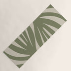 Maldives Abstract Seaweed Pattern in Vintage Olive Green and Beige Yoga Mat Gallery Image 1