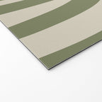 Maldives Abstract Seaweed Pattern in Vintage Olive Green and Beige Welcome Mat Gallery Image 2