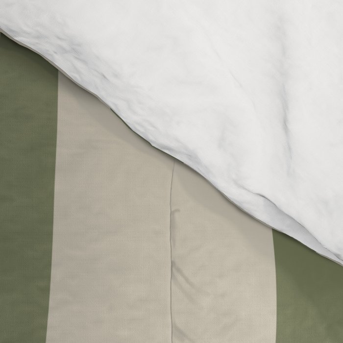 Maldives Abstract Seaweed Pattern in Vintage Olive Green and Beige Comforter Gallery Image 4