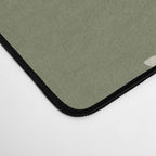 Maldives Abstract Seaweed Pattern in Vintage Olive Green and Beige Desk Mat Gallery Image 4