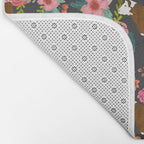 Hereford Cattle breed floral farm homestead gifts cow art florals Bath Mat Gallery Image 2