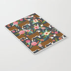 Hereford Cattle breed floral farm homestead gifts cow art florals Notebook Gallery Image 3