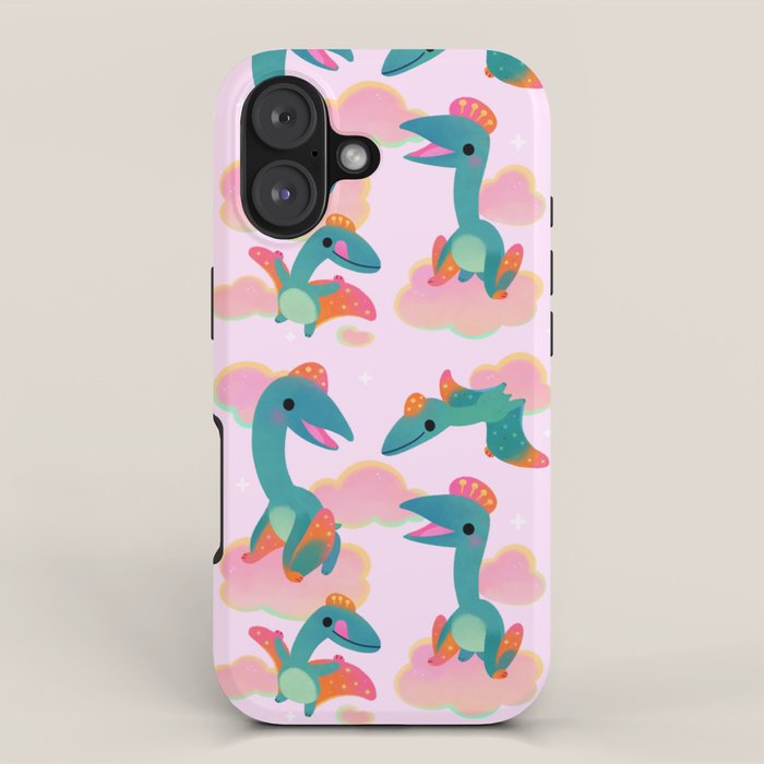 Quetzalcoatlus in the pink sky iPhone Case Gallery Image 1