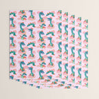 Quetzalcoatlus in the pink sky Wrapping Paper Gallery Image 3