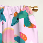 Quetzalcoatlus in the pink sky Window Curtain Gallery Image 2