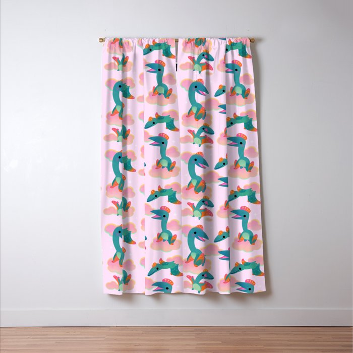 Quetzalcoatlus in the pink sky Window Curtain Gallery Image 3