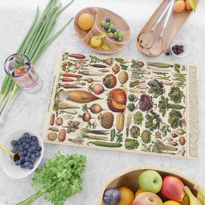 Adolphe Millot Legumes Plant Potageres Vintage Scientific Encyclopedia Illustration Lithograph  Cutting Board Gallery Image 2