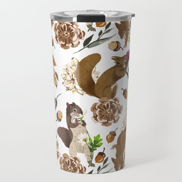 Flowering squirrel meadow Travel Mug Gallery Image 1