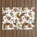 Flowering squirrel meadow Outdoor Rug Gallery Image 1