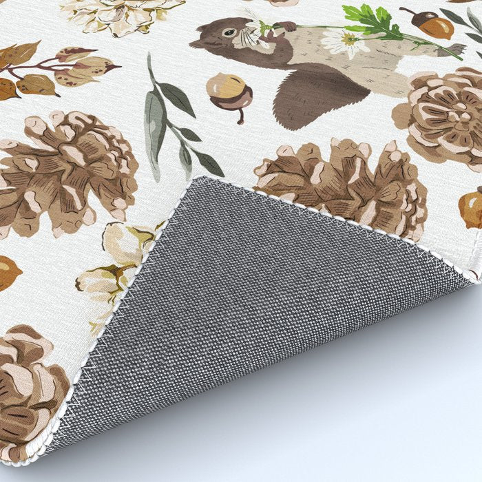Flowering squirrel meadow Rug Gallery Image 4