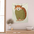 Whimsical Red Panda Wall Tapestry Gallery Image 2