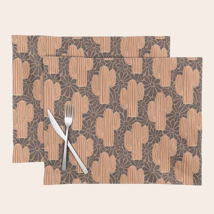 Sonora - terracotta, brown, and taupe Placemat Gallery Image 1
