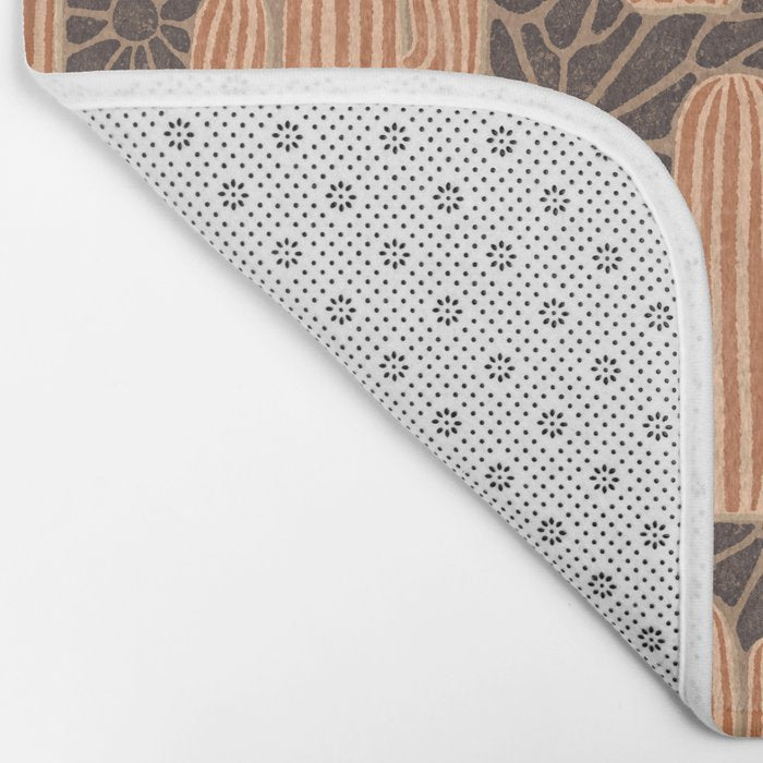 Sonora - terracotta, brown, and taupe Bath Mat Gallery Image 2