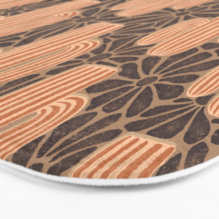 Sonora - terracotta, brown, and taupe Bath Mat Gallery Image 3