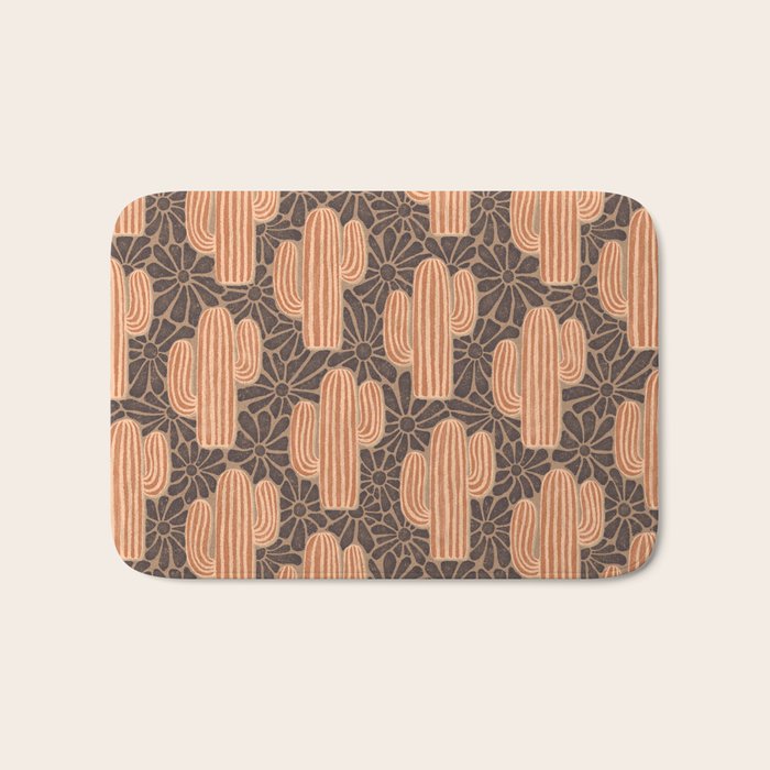 Sonora - terracotta, brown, and taupe Bath Mat Gallery Image 1