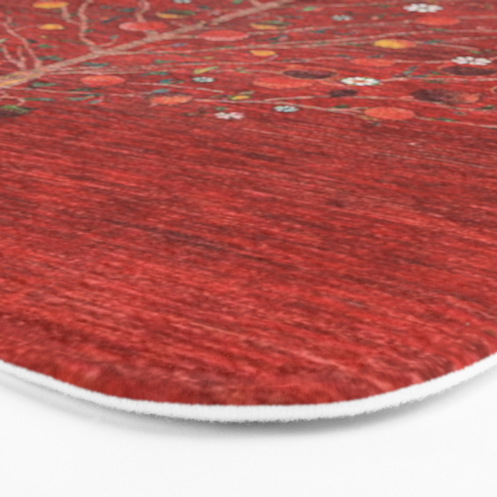 Pomegranate Tree Antique Persian Rug Pattern Bath Mat Gallery Image 3