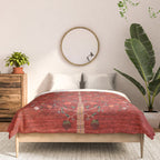 Pomegranate Tree Antique Persian Rug Pattern Comforter Gallery Image 3